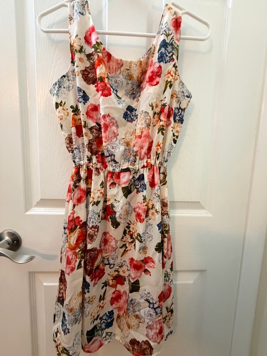 C’est La Vie Girls Floral Dress Sleeveless Fit & Flare Size Large Spring Summer - Picture 4 of 5
